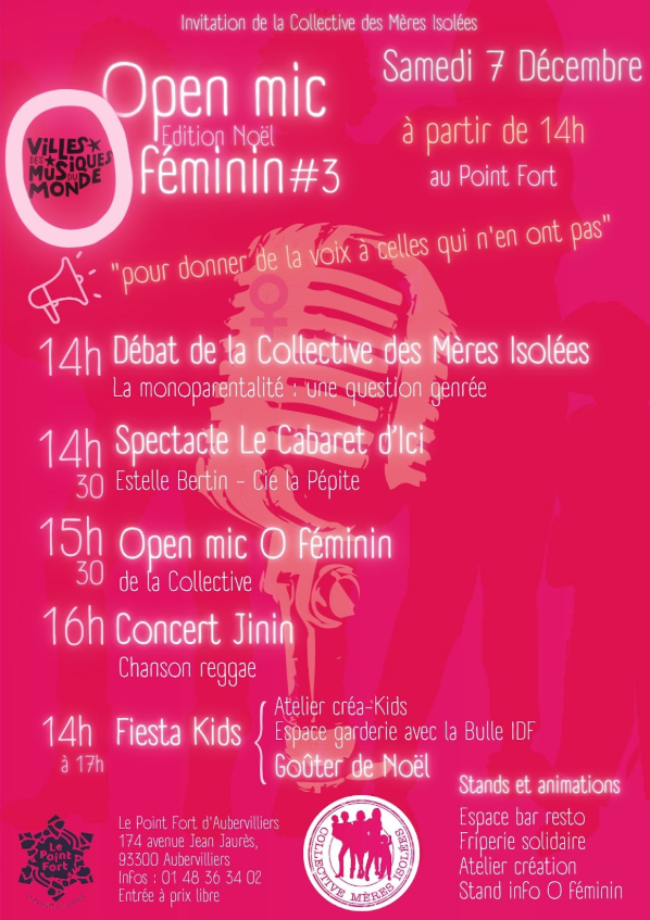 open mic féminin 7 décembre