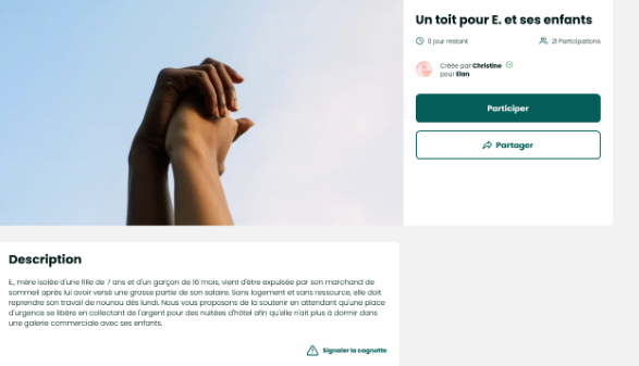 un toit pour E et ses enfants
